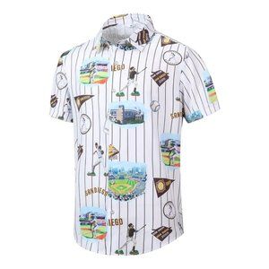 New San Diego Padres Button Up Shirt White Men's